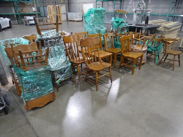 WOOD DINING CHAIRS (X35)