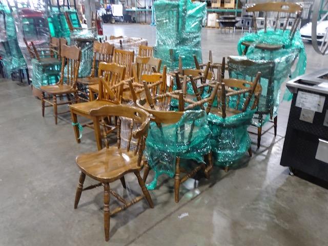 WOOD DINING CHAIRS (X35)