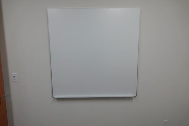 OFFICE COMBO W/ADJUSTABLE HEIGHT DESK, KEYBOARD TABLE, CREDENZA & DRY ERASE BOARD