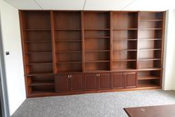 EXECUTIVE OFFICE DESK W/LARGE BOOKSHELF X1