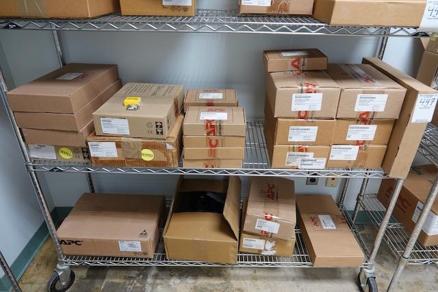 SHELF OF ELECTRICAL COMPONENTS (NEW)
