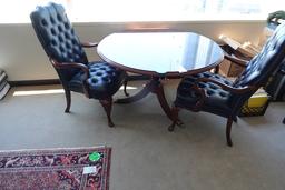 TABLE & LEATHER CHAIRS X1