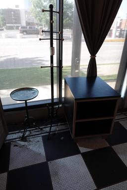 SHELF, COAT RACK & PLANT STAND X1
