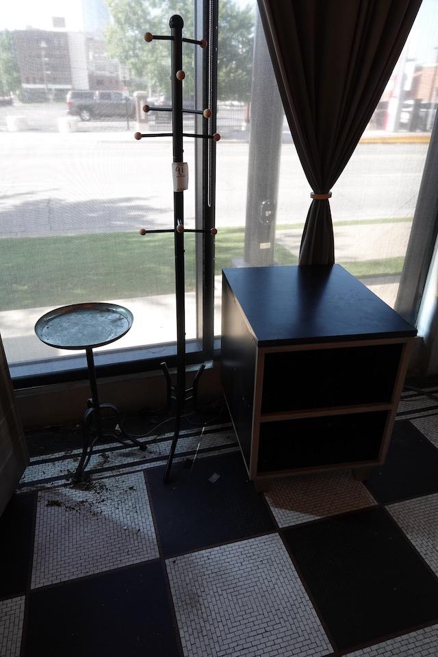 SHELF, COAT RACK & PLANT STAND X1