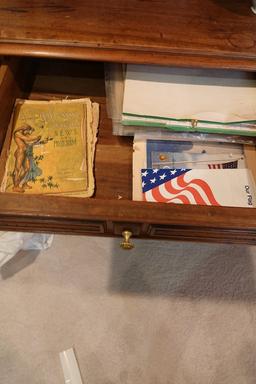 CHINA CABINET W/CONTENTS--NO FLO BLUE INCLUDED