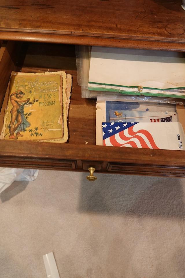 CHINA CABINET W/CONTENTS--NO FLO BLUE INCLUDED