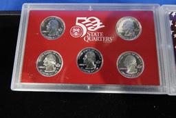 2001 U.S MINT SILVER PROOF SET W/BLUE PROOF MINT BOX (X3)