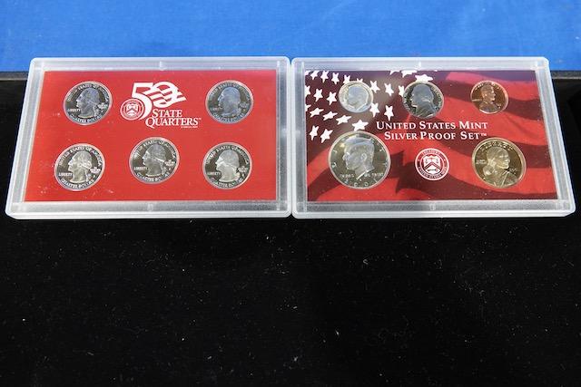 2001 U.S MINT SILVER PROOF SET W/BLUE PROOF MINT BOX (X3)