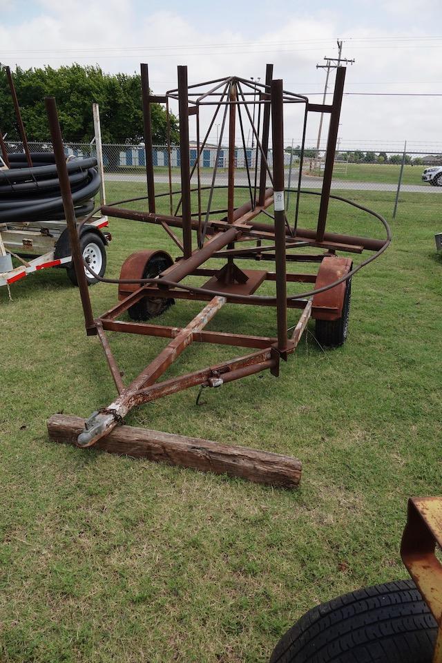 SINGLE AXLE CABLE REEL TRAILER--NO TITLE
