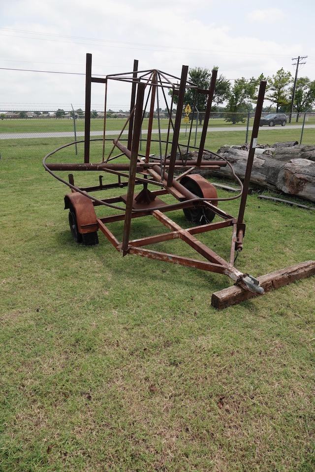 SINGLE AXLE CABLE REEL TRAILER--NO TITLE