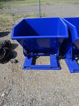 NEW GREATBEAR QTY OF (4) SELF DUMPING HOPPER EQUIPMENT ATTACHMENT . FORKLIFT POCKETS