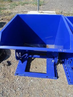 NEW GREATBEAR QTY OF (4) SELF DUMPING HOPPER EQUIPMENT ATTACHMENT . FORKLIFT POCKETS