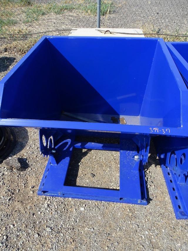 NEW GREATBEAR QTY OF (4) SELF DUMPING HOPPER EQUIPMENT ATTACHMENT . FORKLIFT POCKETS