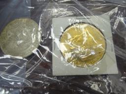 1 GOLD/SILVER COLOR POCKET WATCH,