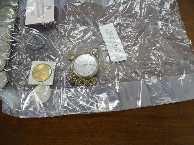1 GOLD/SILVER COLOR POCKET WATCH,