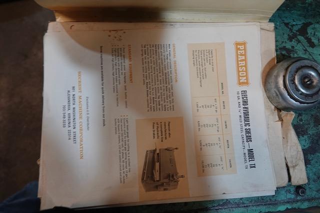 PEARSON ELECTRO-HYDRAULIC SHEAR MODEL: TX