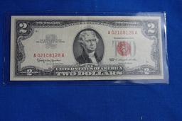 1963 RED LABLE $2 BILL