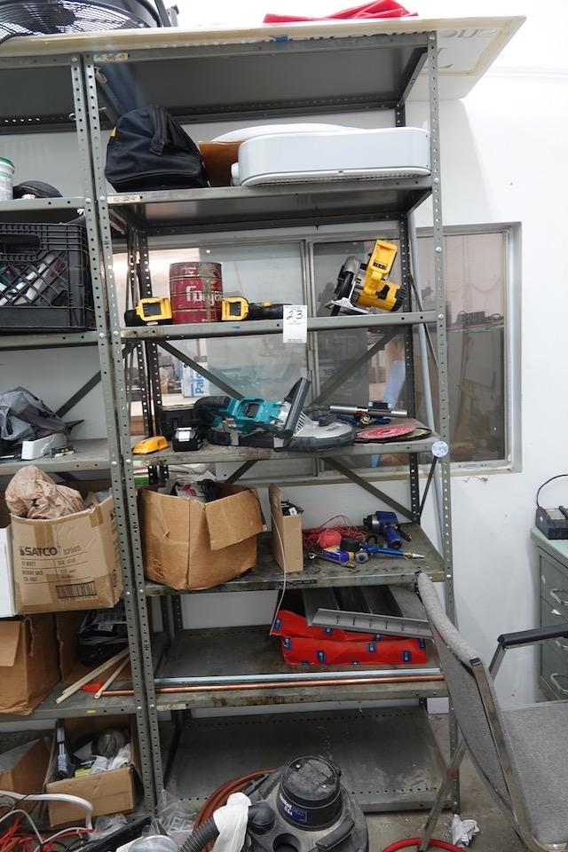 METAL SHELF (NO CONTENTS)