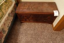 HAND CARVED AFRICAN CHEST
