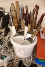 TUB OF UTENSILS (X2)