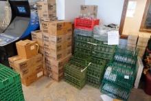 DISHES, CUPS & RACKS OVER 550 PCS