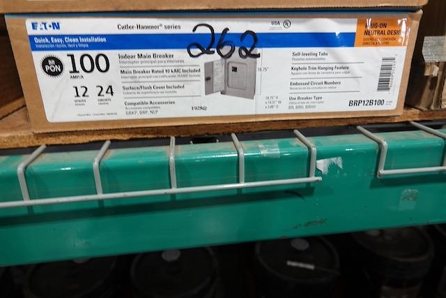 NEW EATON 100 AMP INDOOR MAIN BREAKER 12 SPACES 24 CIRCUITS