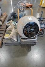 CONCRETE MIXER W/TROWELS, FLOATS & CONCRETE MIX