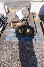 PALLET W/BUDGET 2 TON WINCH/LIFT, YALE TON WINCH/LIFT, MY-TE WINCH & MISC