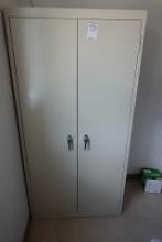 2-DOOR METAL CABINET & CONTENTS