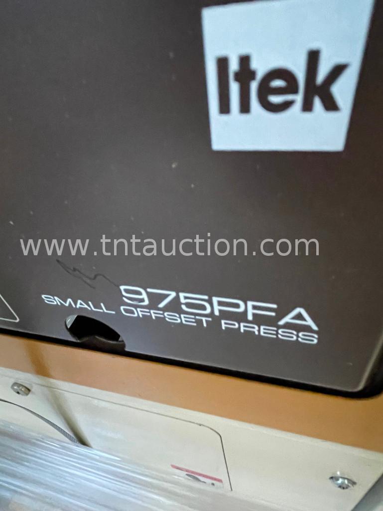 HEIDELBERG OFFSET PRESS, 2 ITEK SMALL OFFSET PRESSES AND MISC PRINTING EQUIPMENT