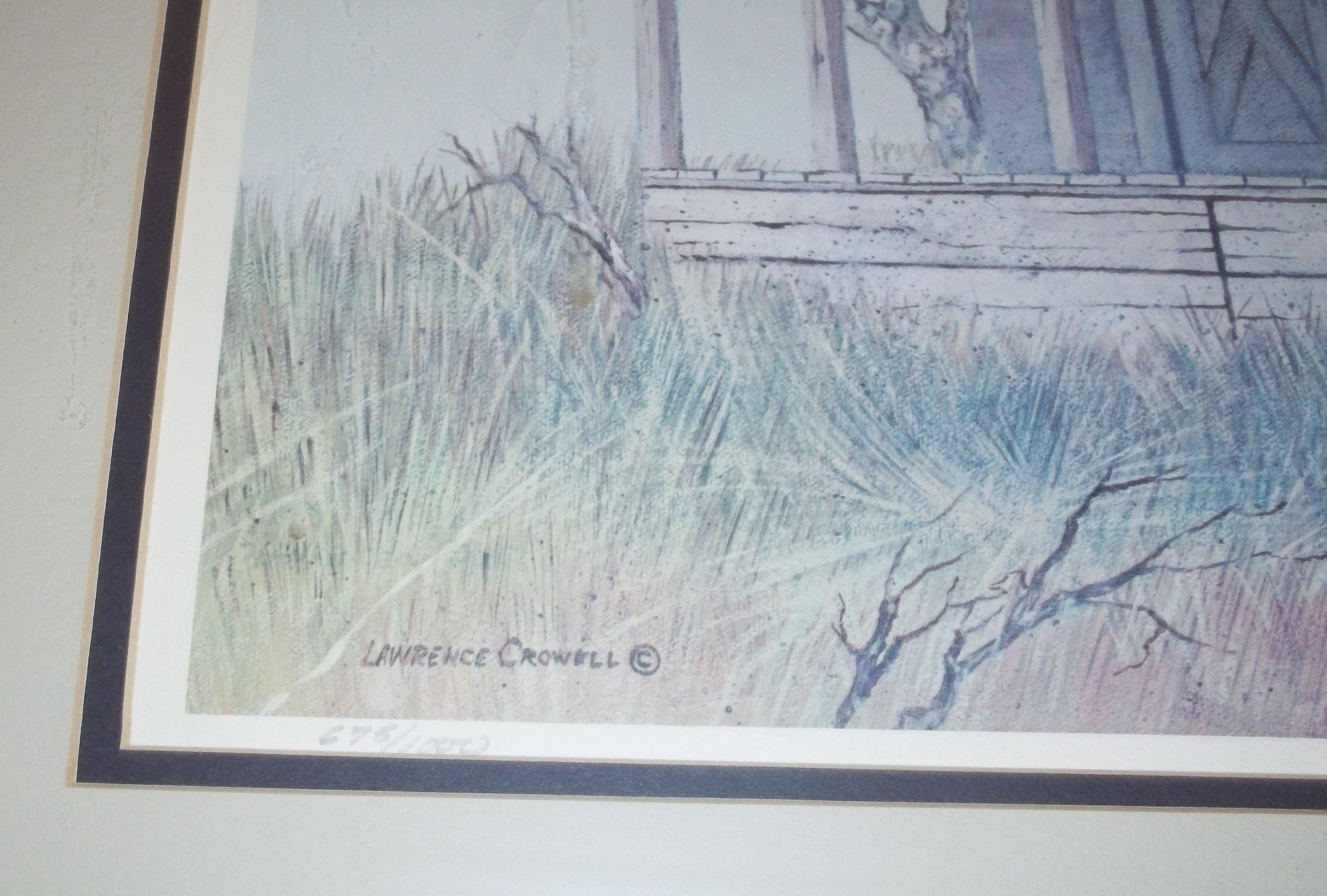 Lawrence Crowell Signed Framed Print.