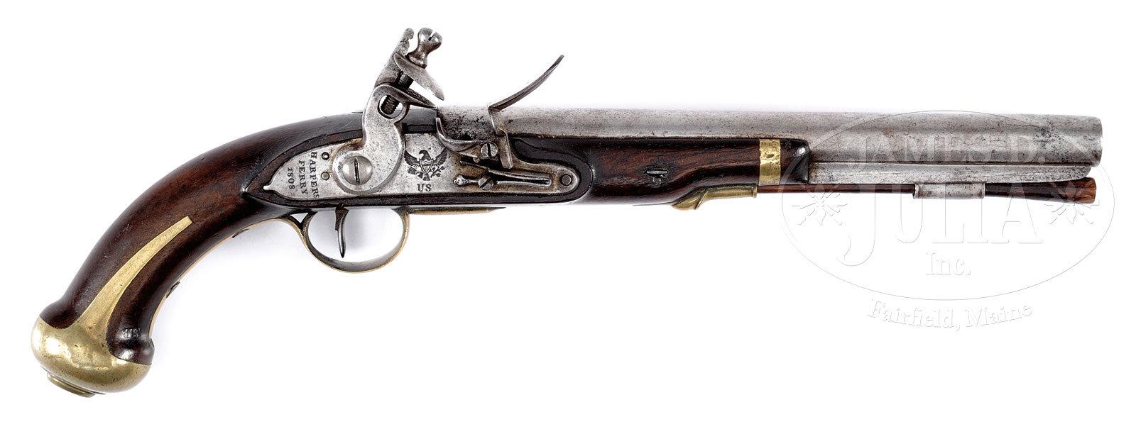 US MODEL 1805 HARPERS FERRY FLINTLOCK PISTOL.