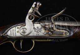 US MODEL 1805 HARPERS FERRY FLINTLOCK PISTOL.