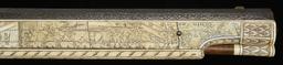 EXTRAORDINARY GERMAN WHEELOCK SPORTING RIFLE WITH CHISELED LOCK AND
