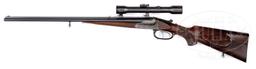 *WELL MADE UNNAMED CLAMSHELL ACTION DOUBLE RIFLE WITH KAHLES