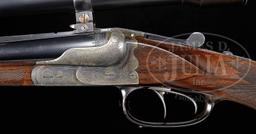 *WELL MADE UNNAMED CLAMSHELL ACTION DOUBLE RIFLE WITH KAHLES