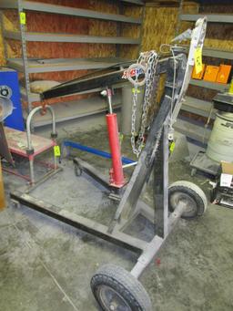 Portable Homemade Engine Hoist, Can be Towed