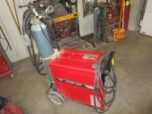 Lincoln Electric Power Mig 255c Welder, w/ gas, 220v