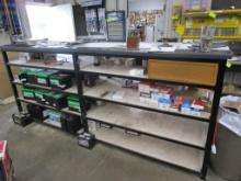 Large Countertop with Steel Legs and Shelves (nice custom unit)