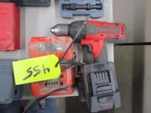 Snap-On Cordless Drill with Batteries and Charger