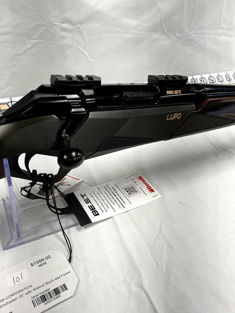 Benelli Lupo 308 Win., 22" Barrel, Walnut Stock and Forend, New, SN-AR031638S