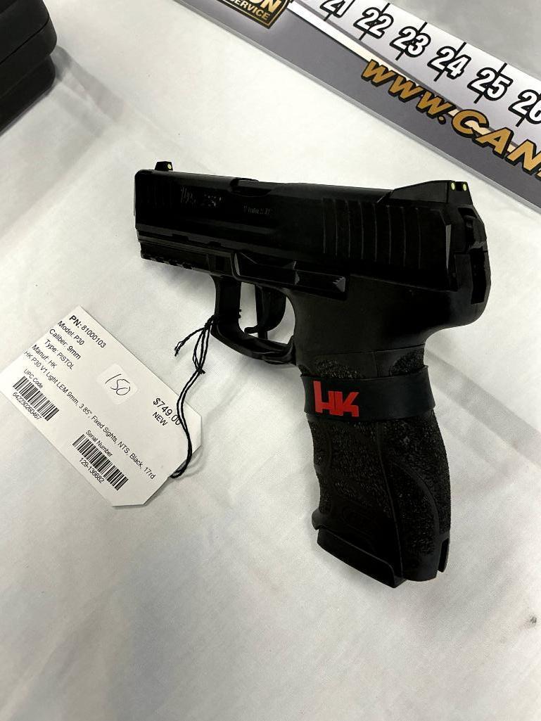 HK P30 V1 Light LEM 9mm Pistol, Fixed Sights, NTS, 17rd Mags., New, SN-129-136682