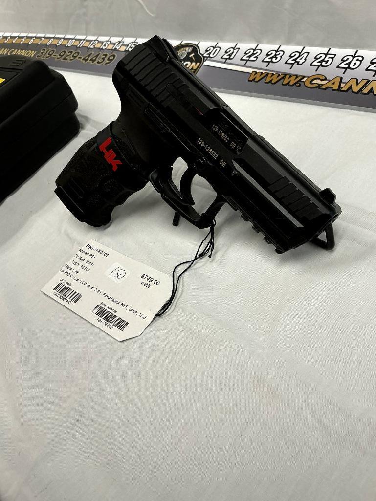 HK P30 V1 Light LEM 9mm Pistol, Fixed Sights, NTS, 17rd Mags., New, SN-129-136682
