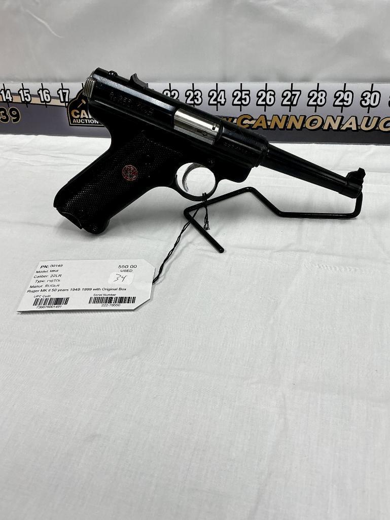Ruger MKII .22LR Pistol, 50 Years 1949-1999 with original Box, SN-222-78550