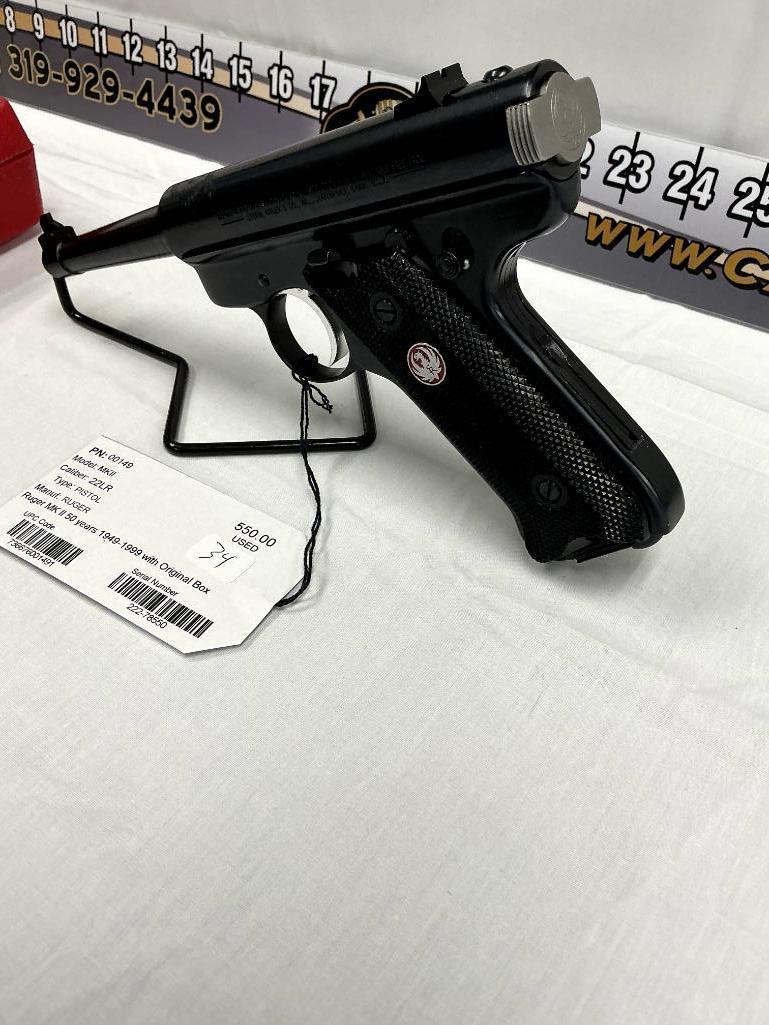 Ruger MKII .22LR Pistol, 50 Years 1949-1999 with original Box, SN-222-78550