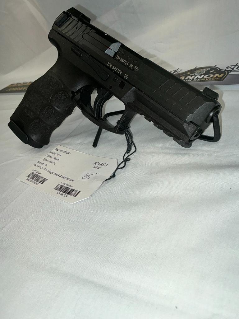 HK VP9, 9MM Pistol, 2 - 17 rd Mags, Back and Side Straps, New, SN-224-387724