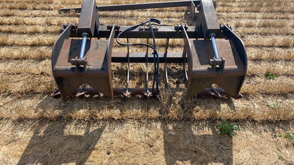 Skidsteer Mount Grapple Bucket Dual cylinder