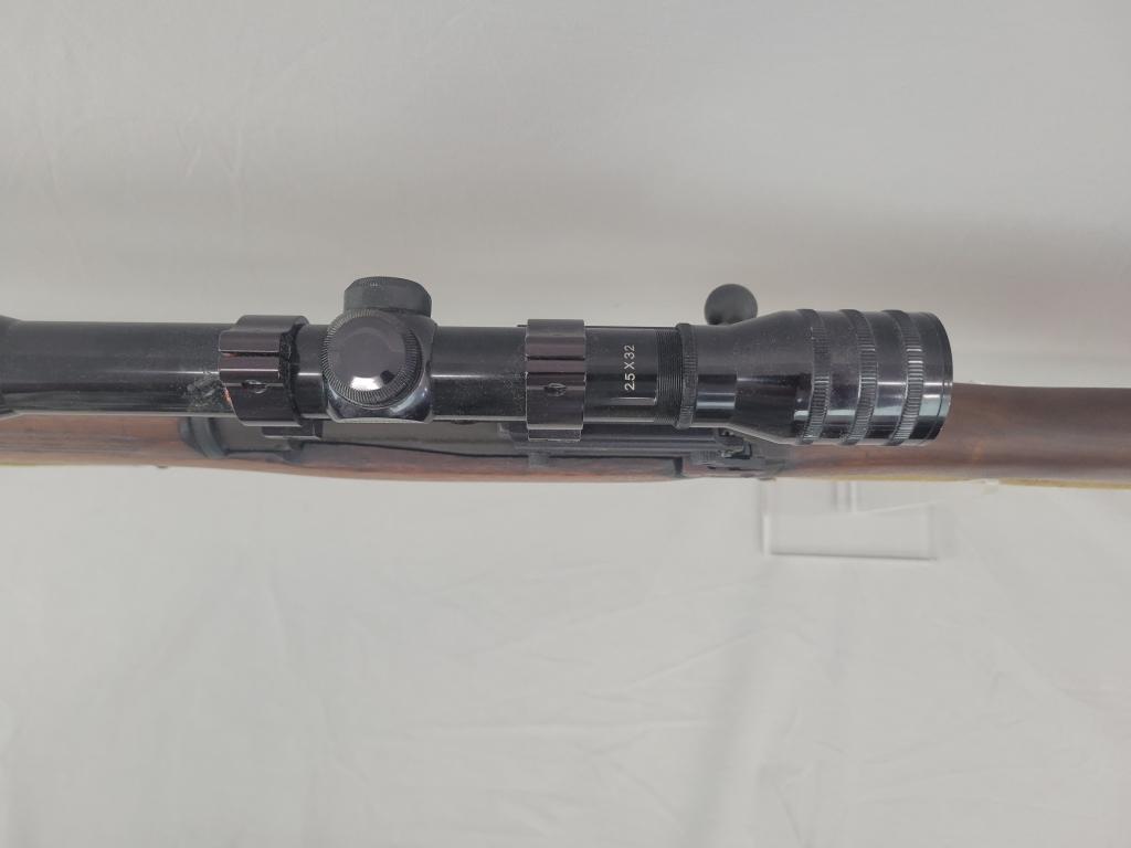 Enfield Rifle Enfield rifle, unknown manufacturer, chambered in .303. Wooden stock and blued barrel