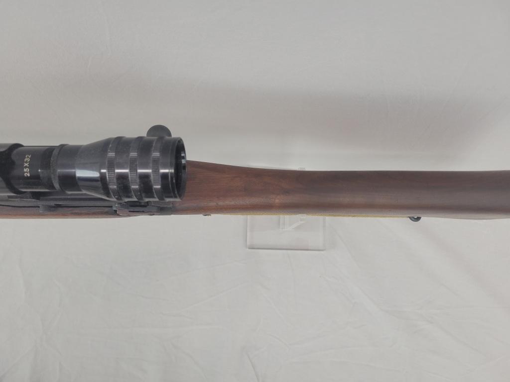 Enfield Rifle Enfield rifle, unknown manufacturer, chambered in .303. Wooden stock and blued barrel