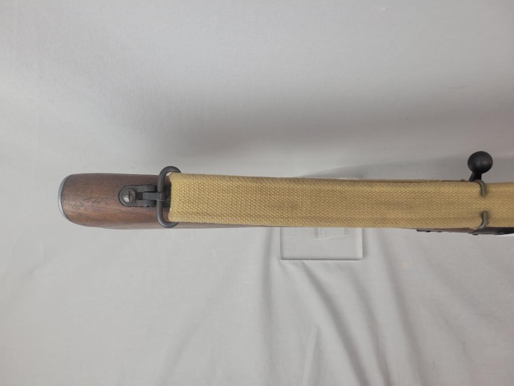 Enfield Rifle Enfield rifle, unknown manufacturer, chambered in .303. Wooden stock and blued barrel